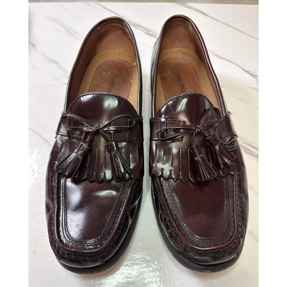 Johnston & Murphy  20-0588 Mens 10 Medium leather slip-on